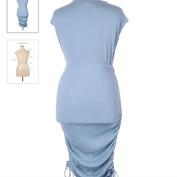 Light Blue midi Dress - Picture 2 of 4